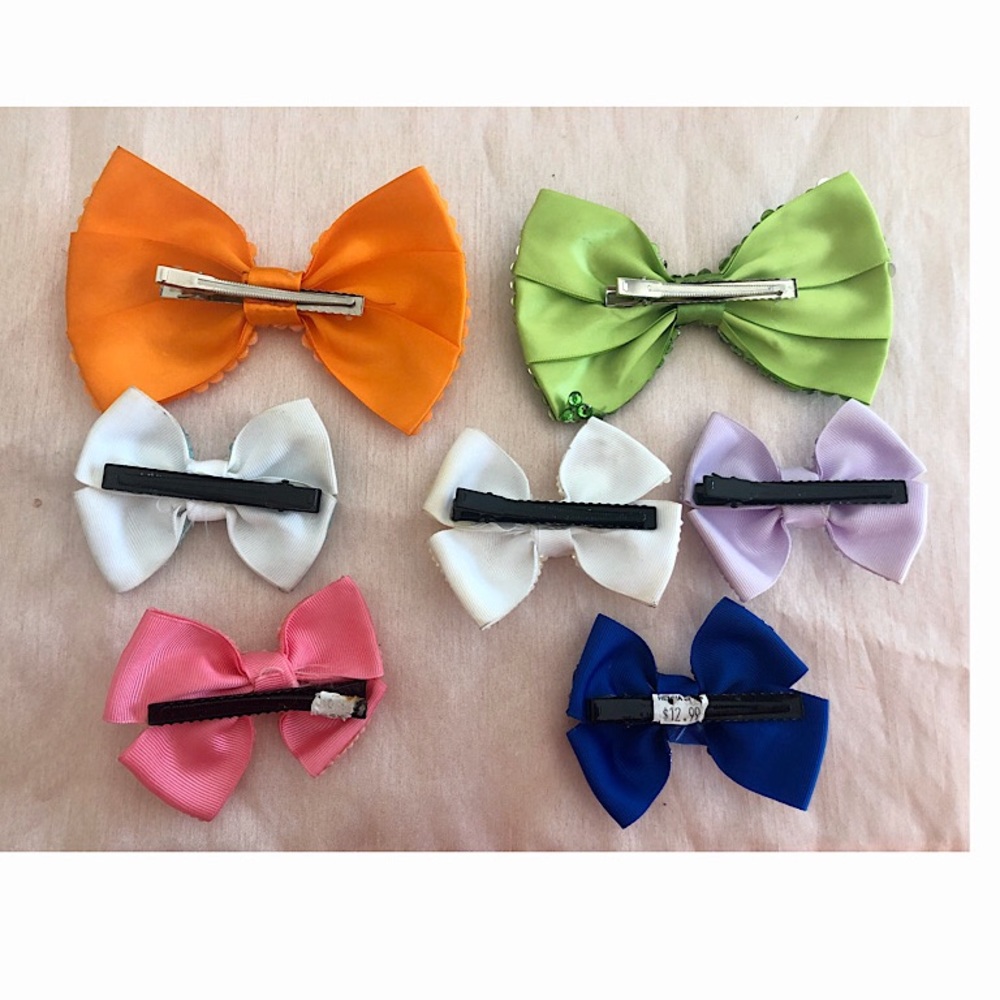 7 rhinestone hair bows - Picture 2 of 8